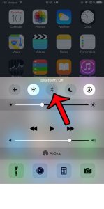 Remove the Bluetooth Icon at the Top of the iPhone Screen