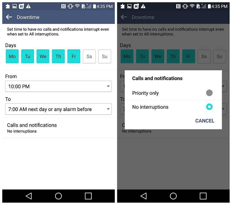 Set your 'Do Not Disturb' or 'sleep' schedule to extend Android Phone battery life
