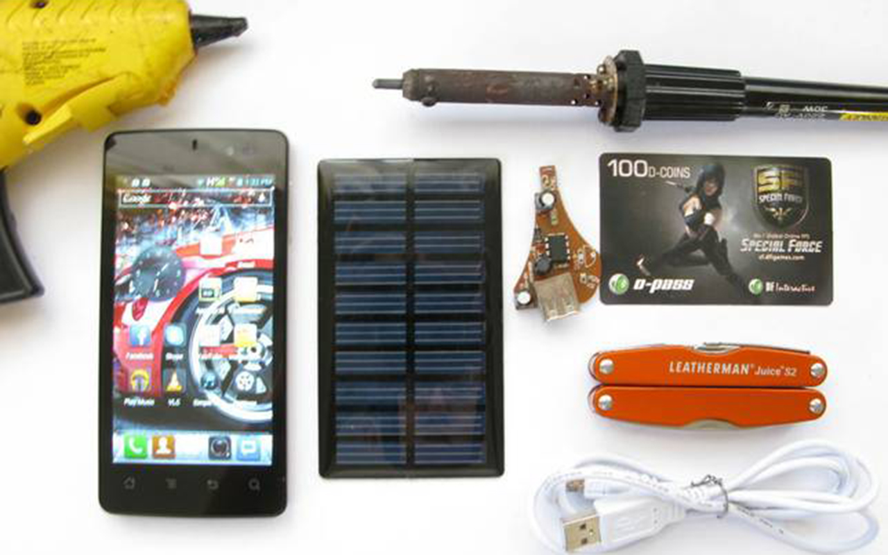 solar phone charger DIY-