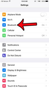 Remove the Bluetooth Icon at the Top of the iPhone Screen