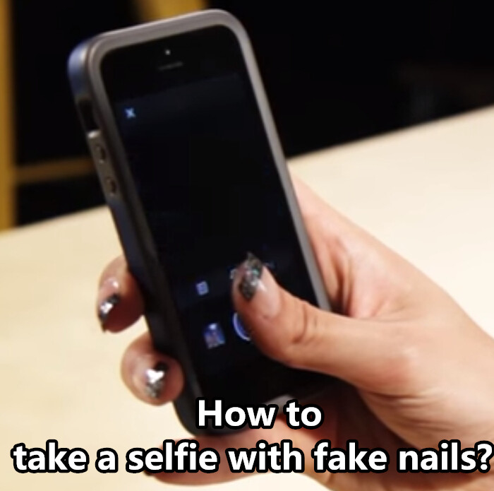 Selfie tips, how to take a selfie with fake nails.
