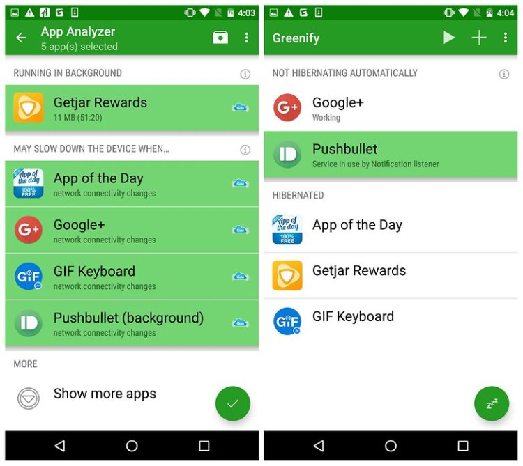 Use Greenify to extend Android Phone battery life