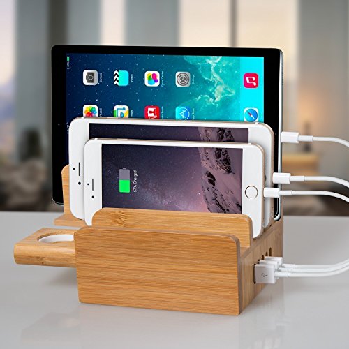 upow_cs007_5-port_usb_bamboo_charging_station