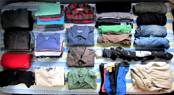 guide to make a packing about Clothing and Accessories