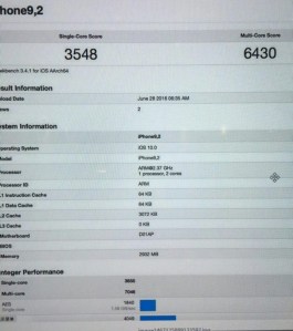 fake Geekbech test score