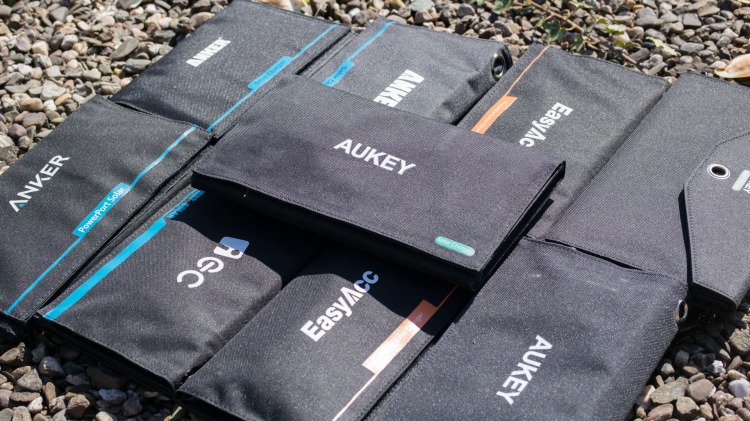 9 USB Solar Charger Test of Anker, EasyAcc, AUKEY