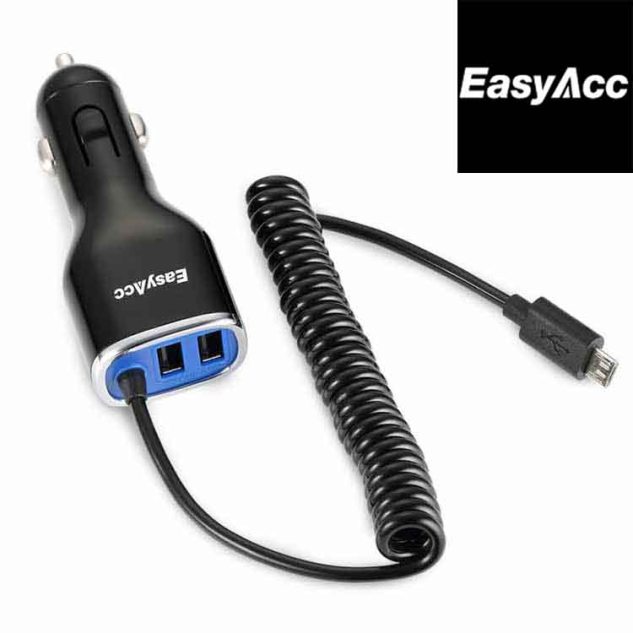 easyacc-34w-68a-2-port-car-charger-with-coiled-micro-usb-cable-Phones-Accessories-for-your-car