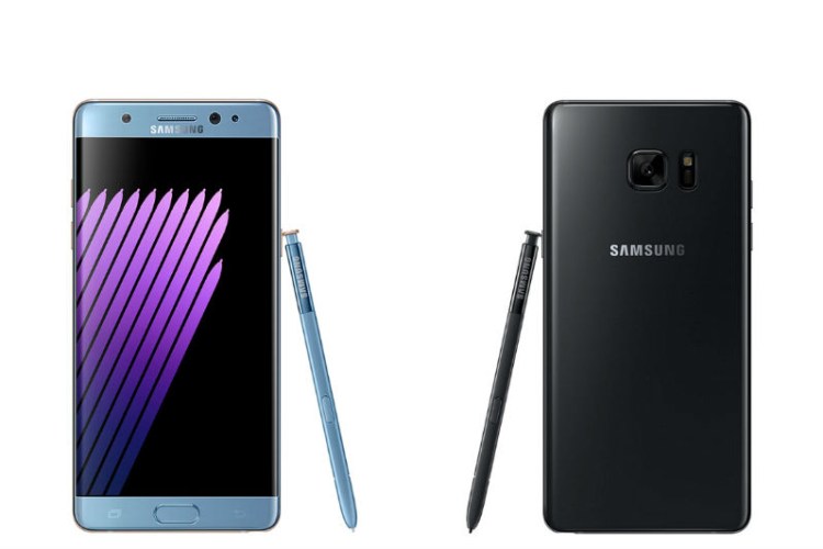 samsung Note 7 appearance front and back