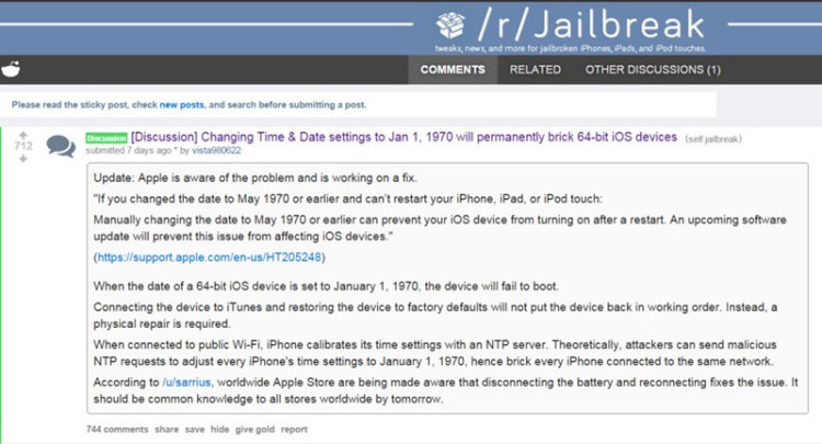 Who found the January 1970 bug