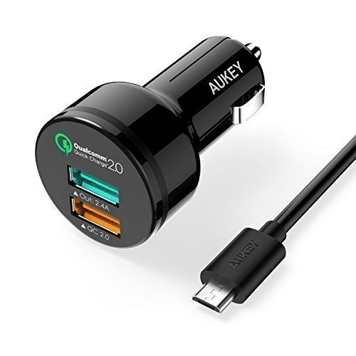 AUKEY 30W 2-Port USB Car Charger
