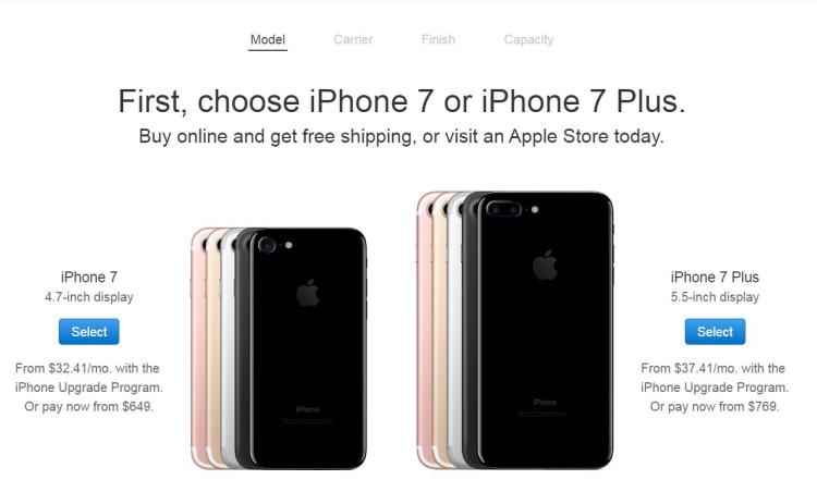 Where to buy iPhone 7, buy online
